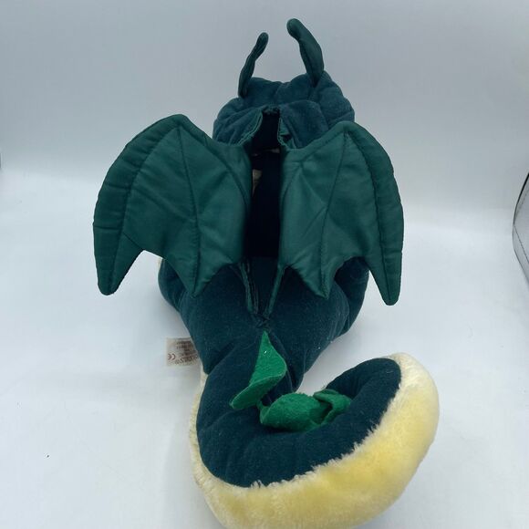 Folkmanis Green Fire Breathing Full Body Dragon Plush Hand Furry Folk Puppet - Picture 4 of 10